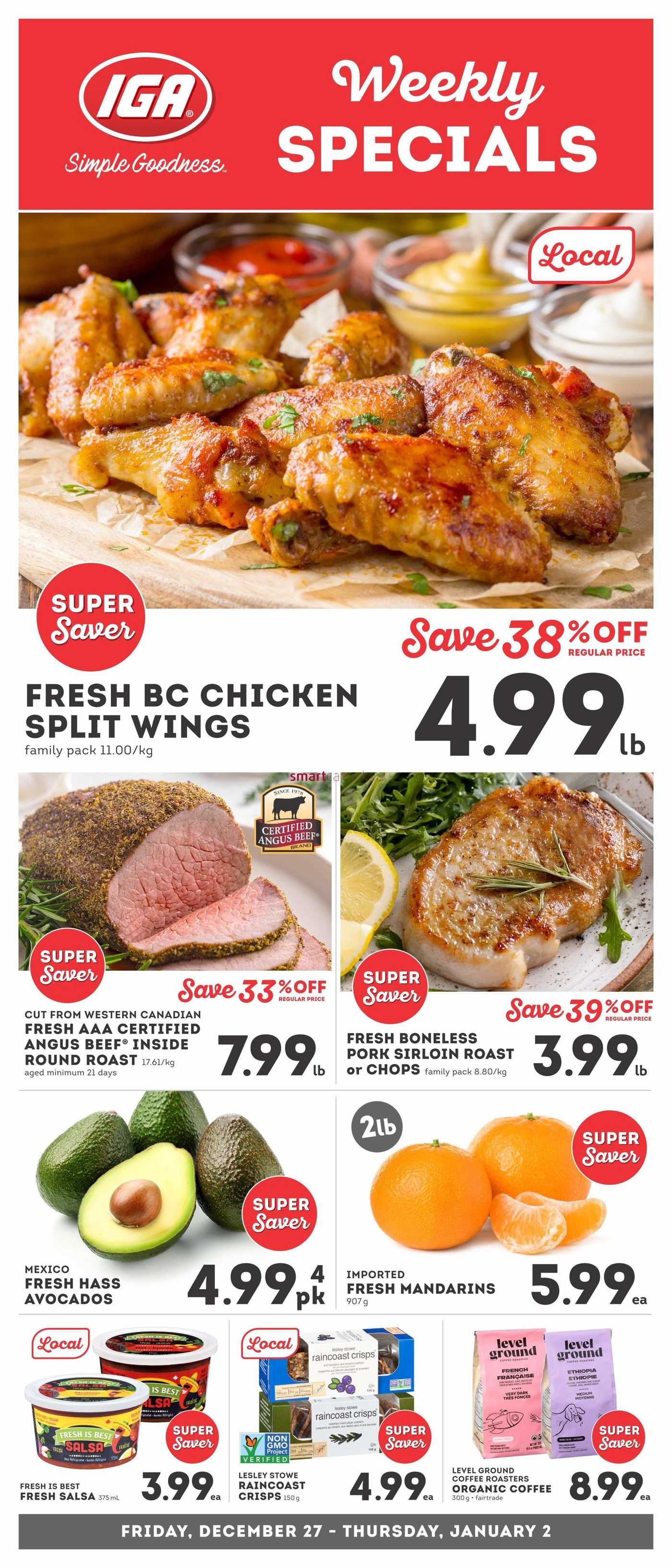 IGA Stores of BC Flyer December 27 to January 2