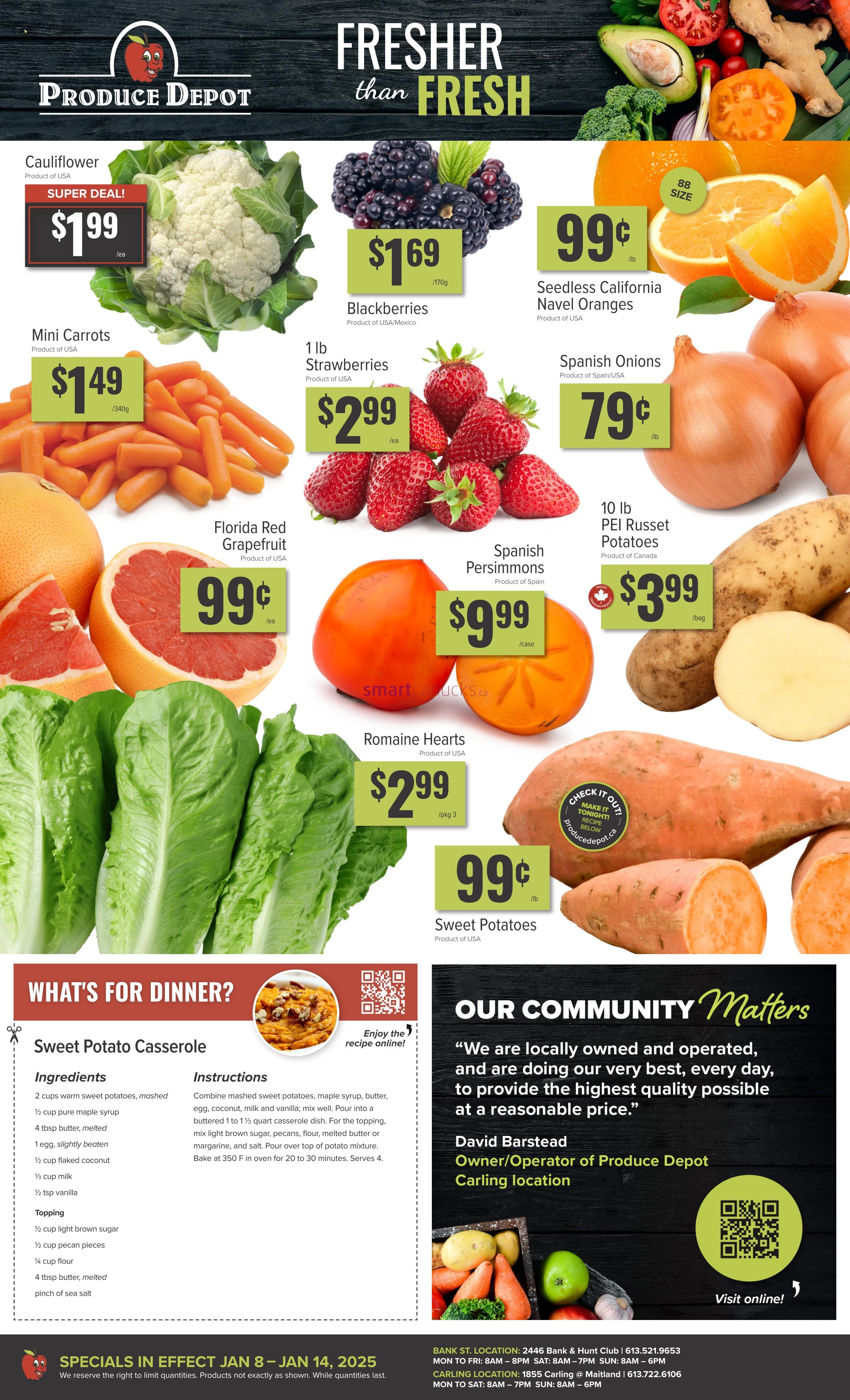 Produce Depot Flyer January 8 to 14