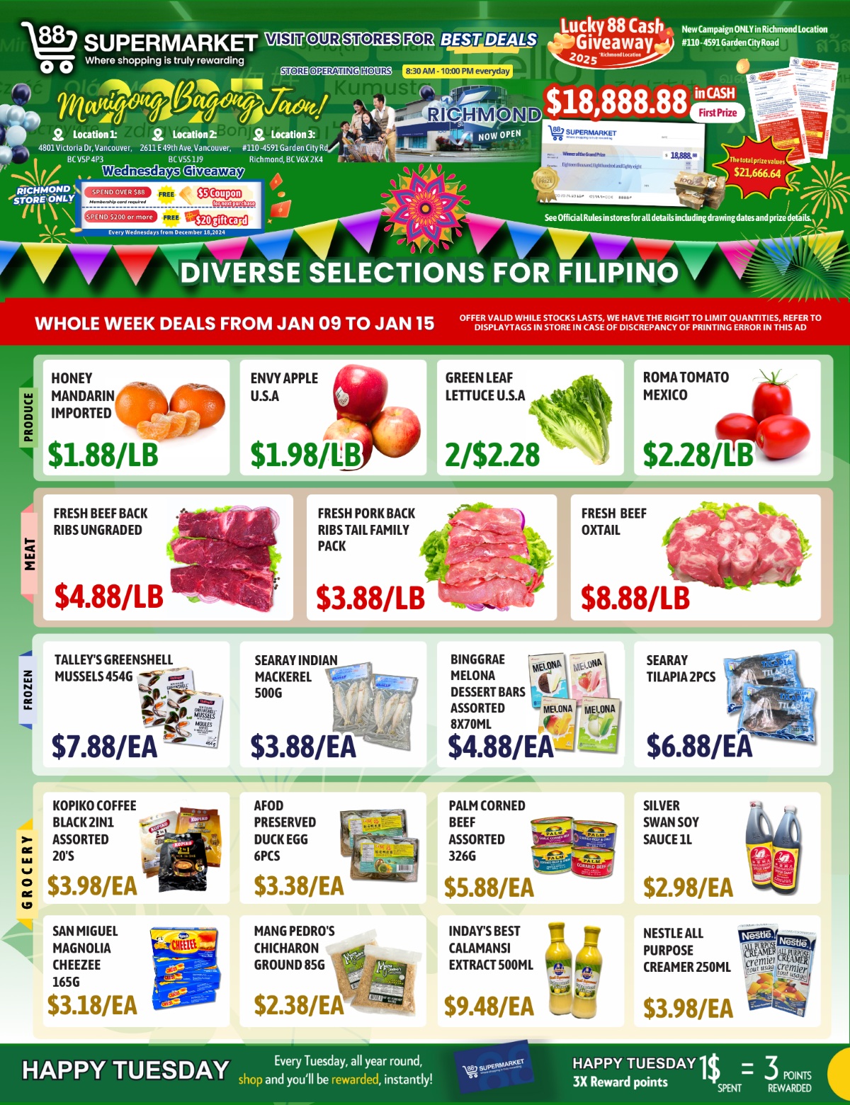 88 Supermarket Flyer January 9 to 15