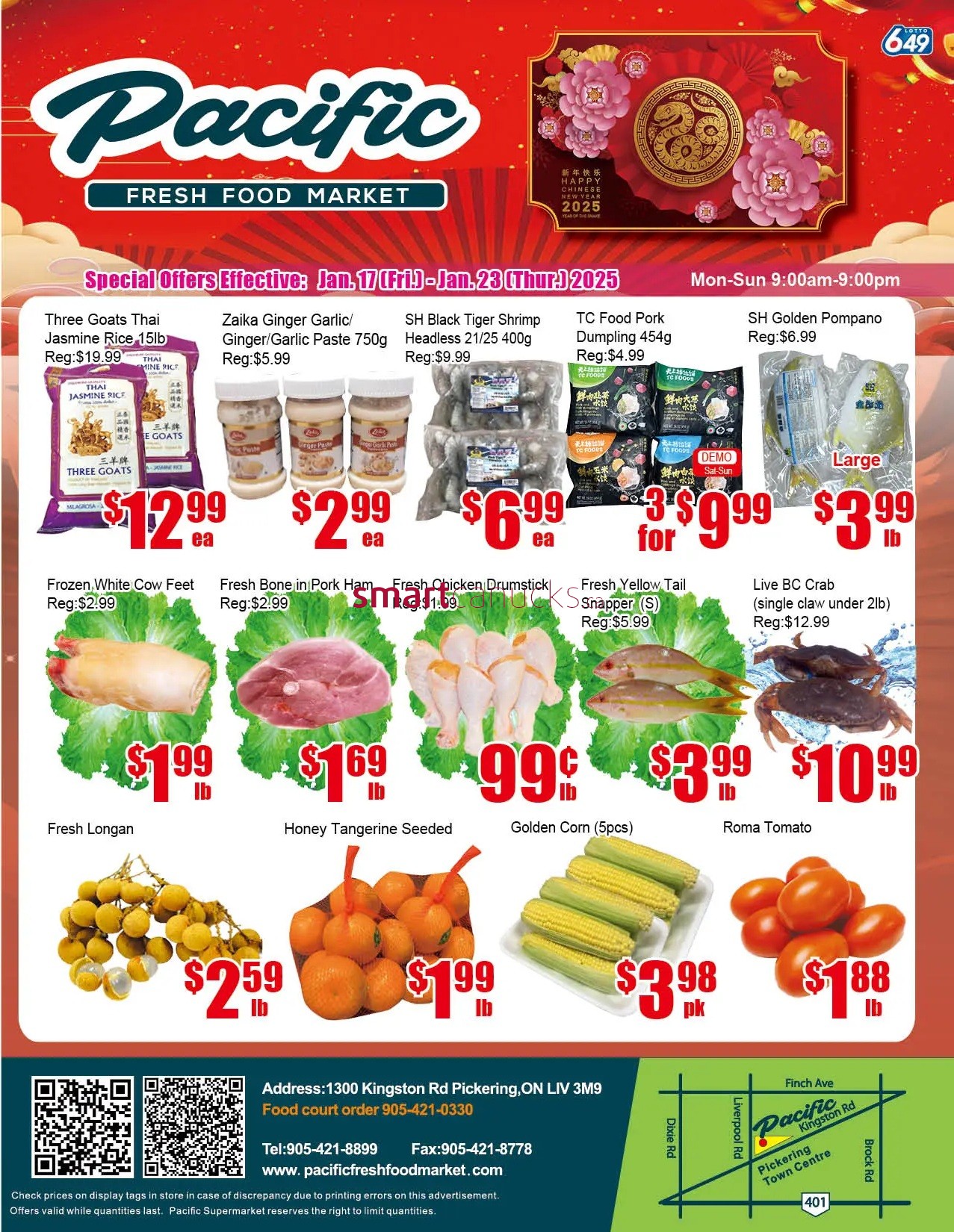 Pacific Fresh Food Market (Pickering) Flyer January 17 to 23