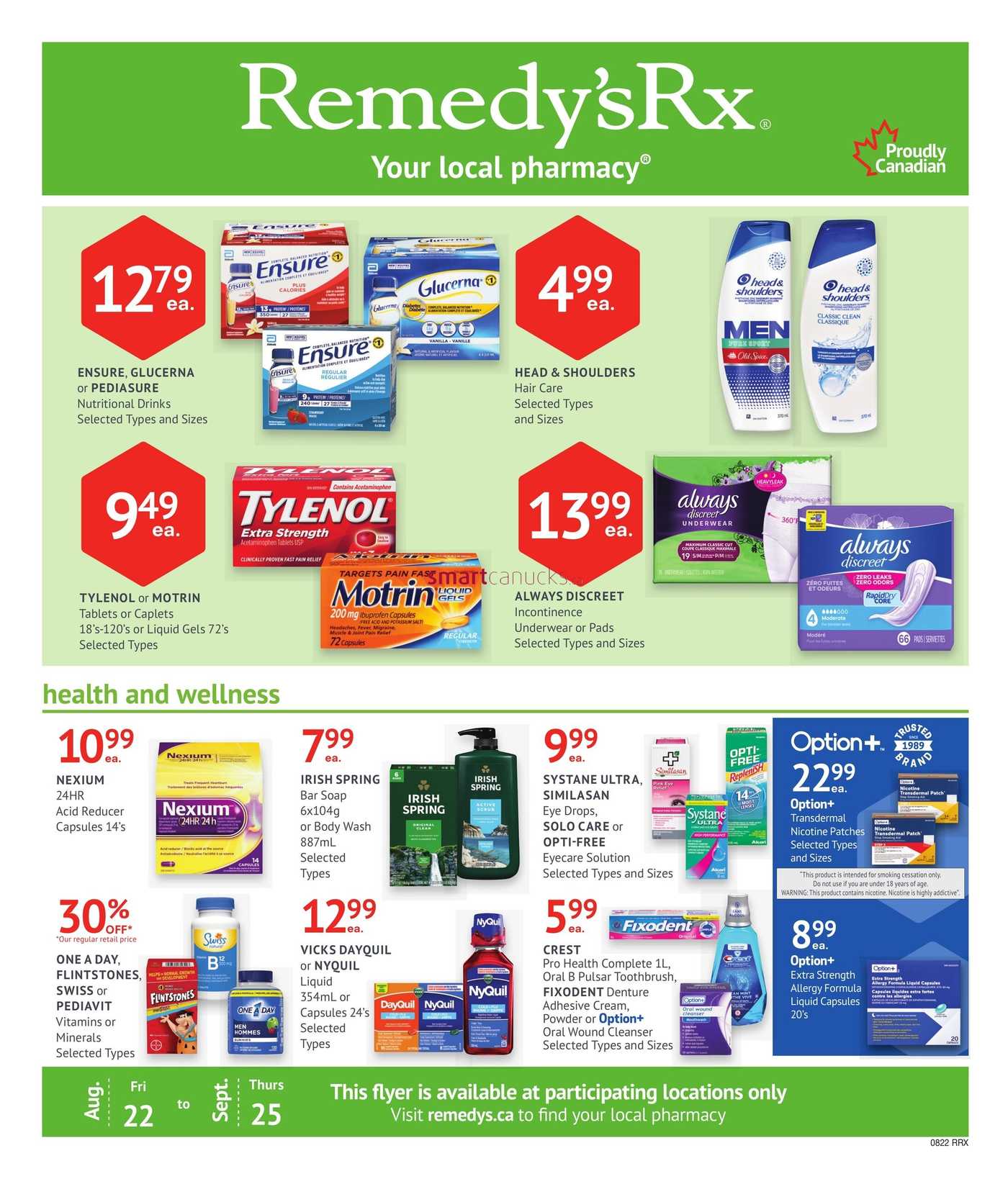 Remedy's RX Monthly Flyer August 22 to September 25