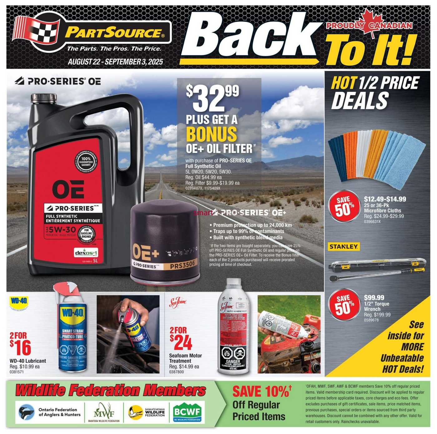 PartSource Flyer August 22 to September 3