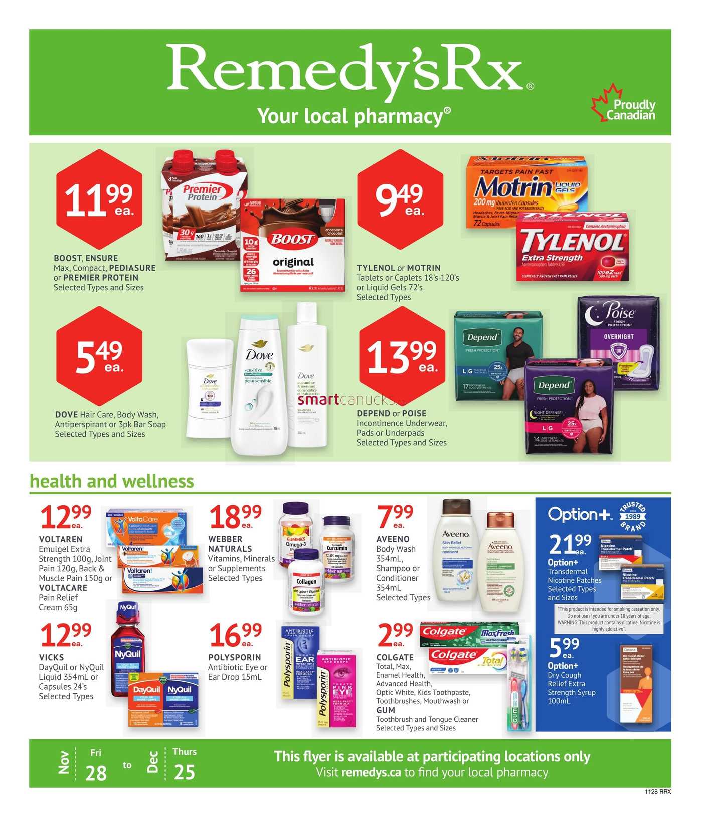 Remedy's RX Monthly Flyer November 28 to December 25
