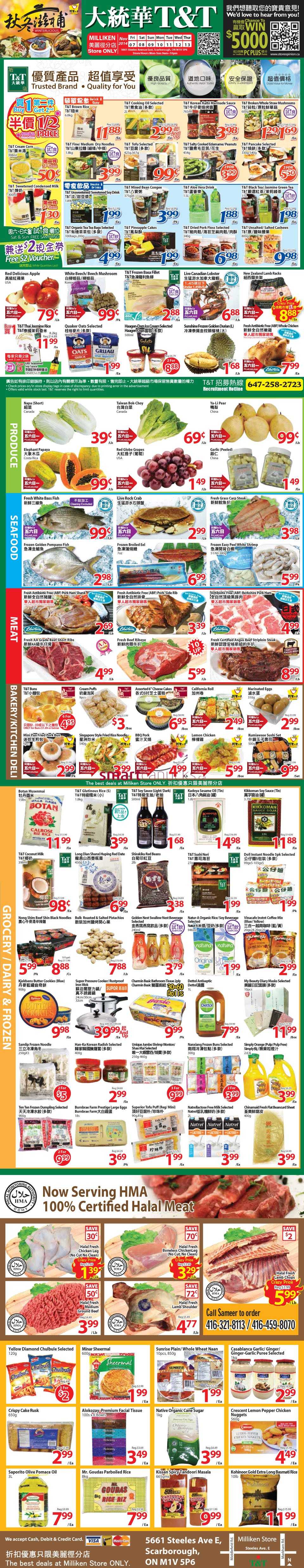 T&T Supermarket (GTA) flyer November 7 to 13