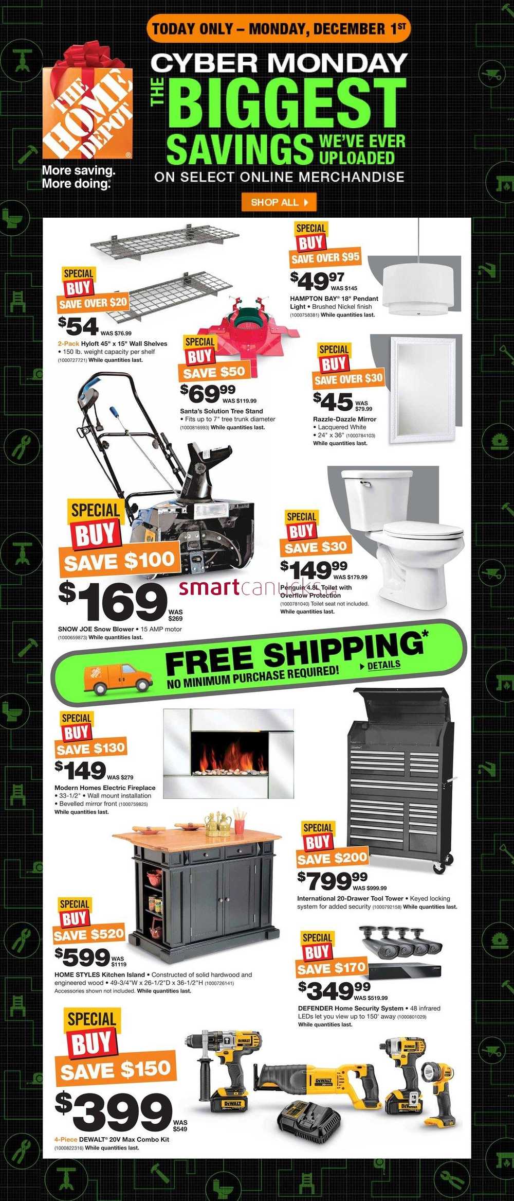Home Depot Cyber Monday Online Flyer