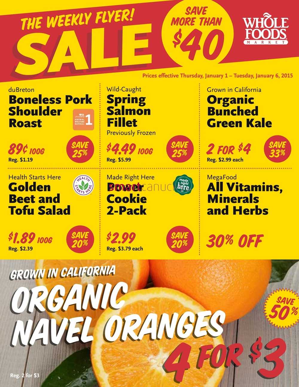 Whole Foods (West) flyer January 1 to 6