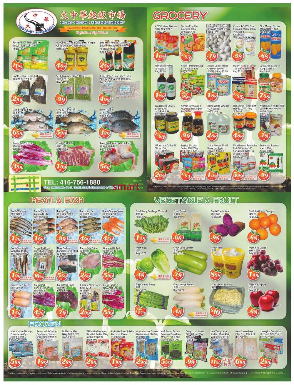 Food Depot Supermarket Flyer March 20 to 26