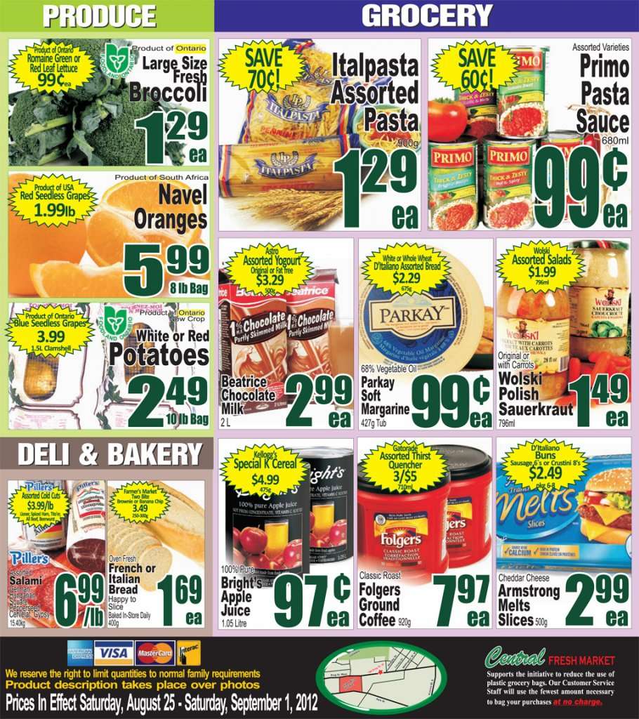 Central Fresh Market flyer Aug 25 to Sep 1