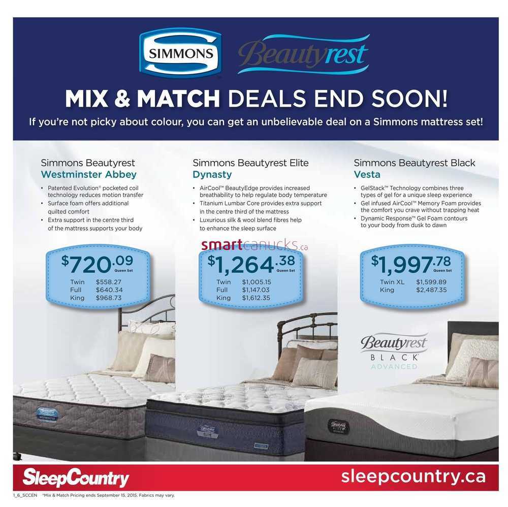 Sleep Country Flyer July 15 to August 2
