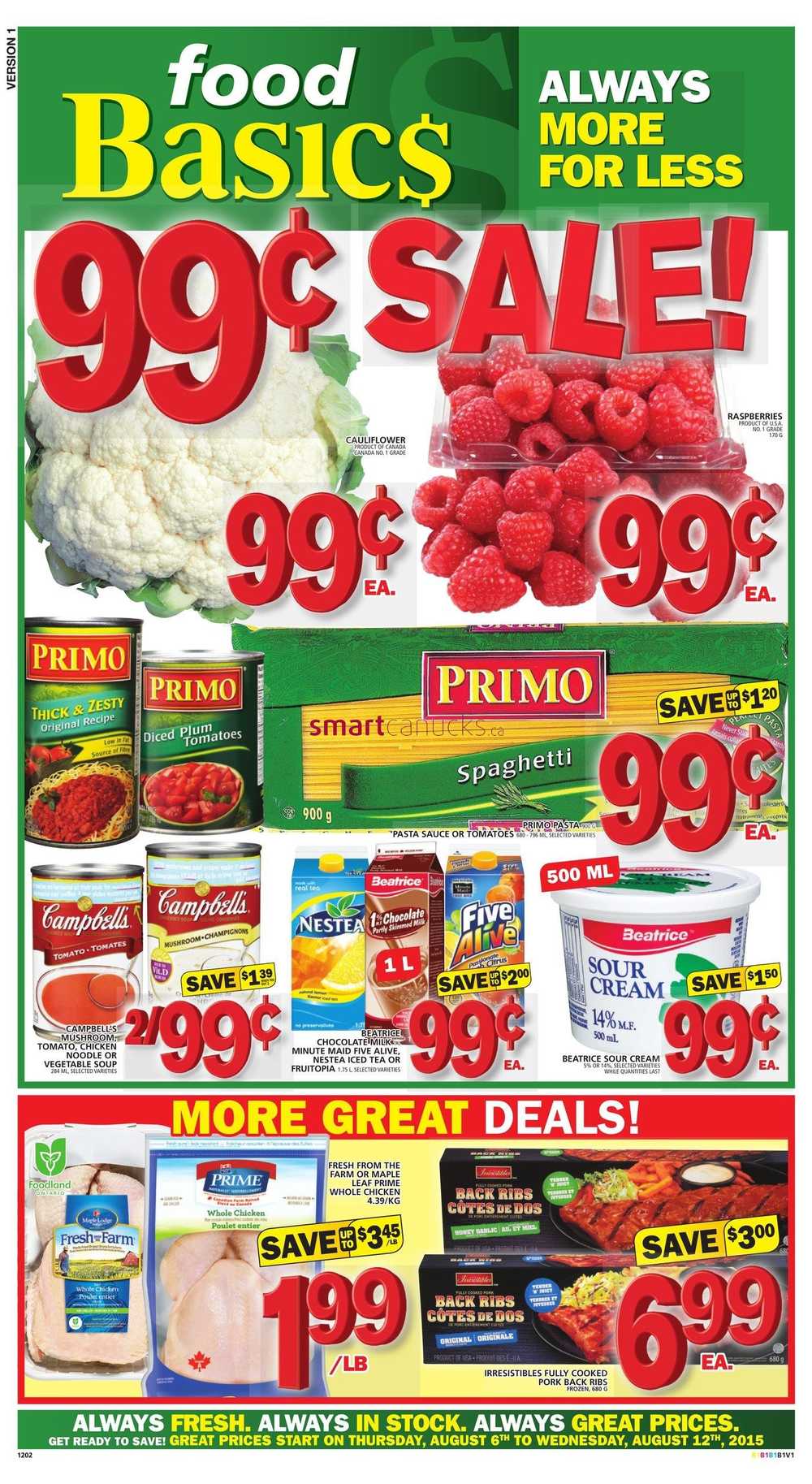 Food Basics Flyer August 6 To 12