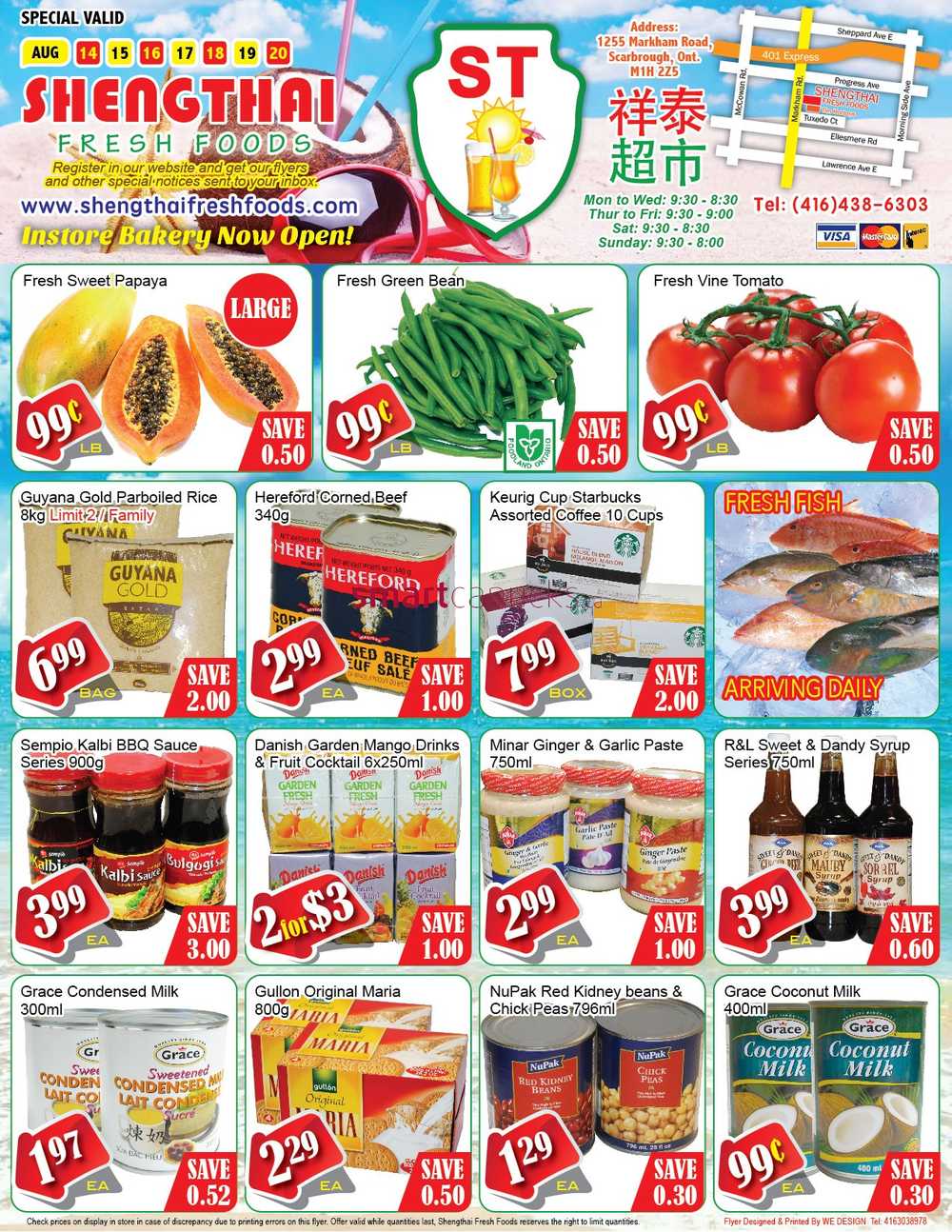 Shengthai Fresh Foods Flyer August 14 to 20