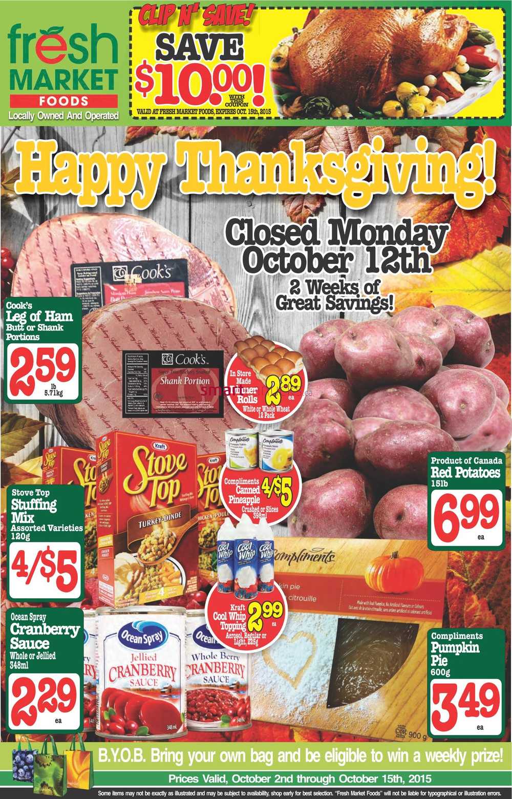 Fresh Market Foods Flyer October 2 to 15