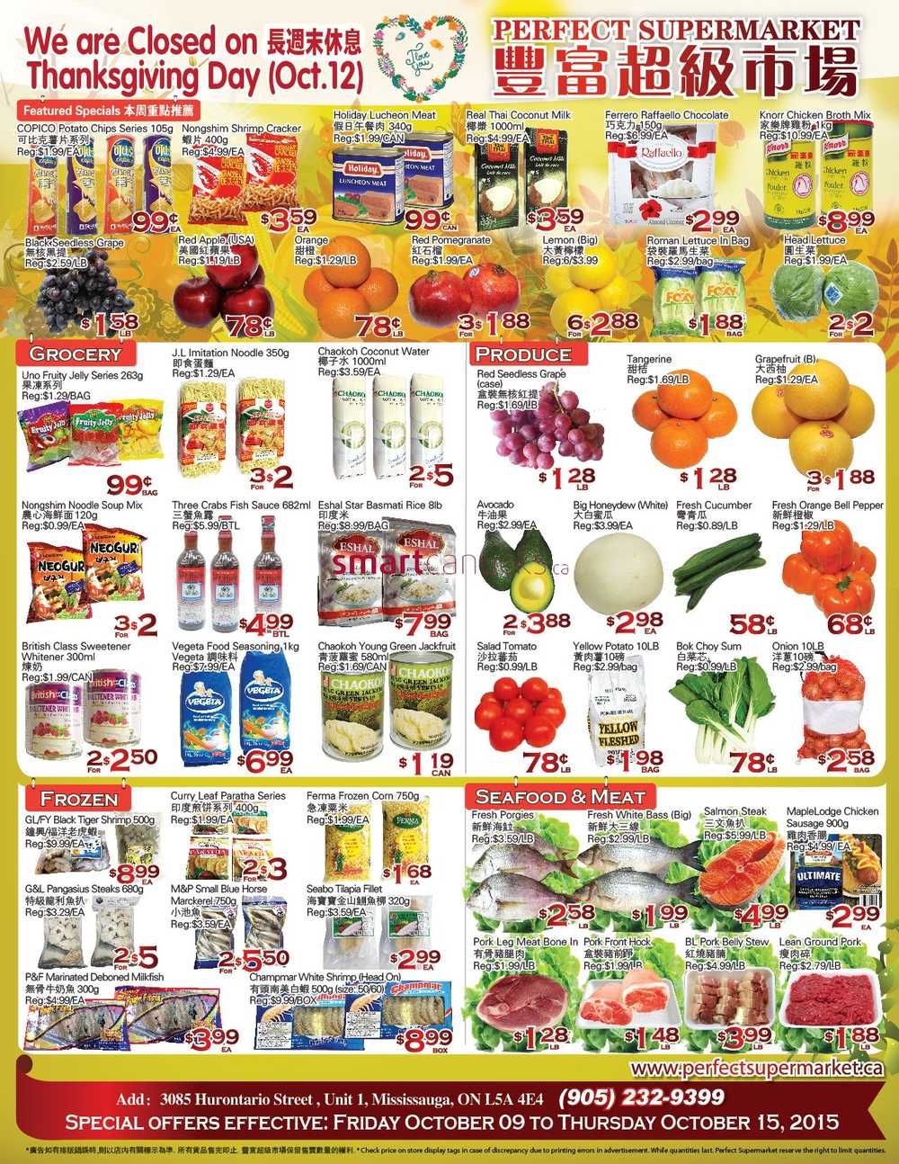 Perfect Supermarket Flyer October 9 to 15