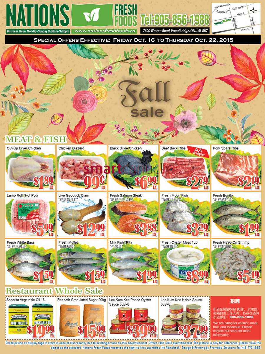 Nations Fresh Foods (Vaughan) Flyer October 16 to 22