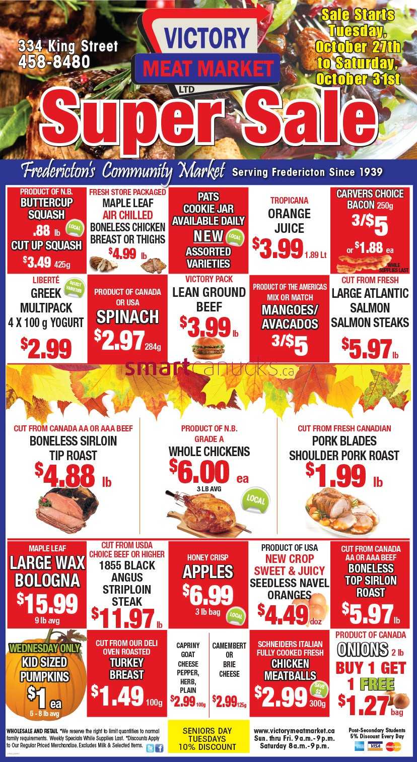 Victory Meat Market Flyer October 27 to 31