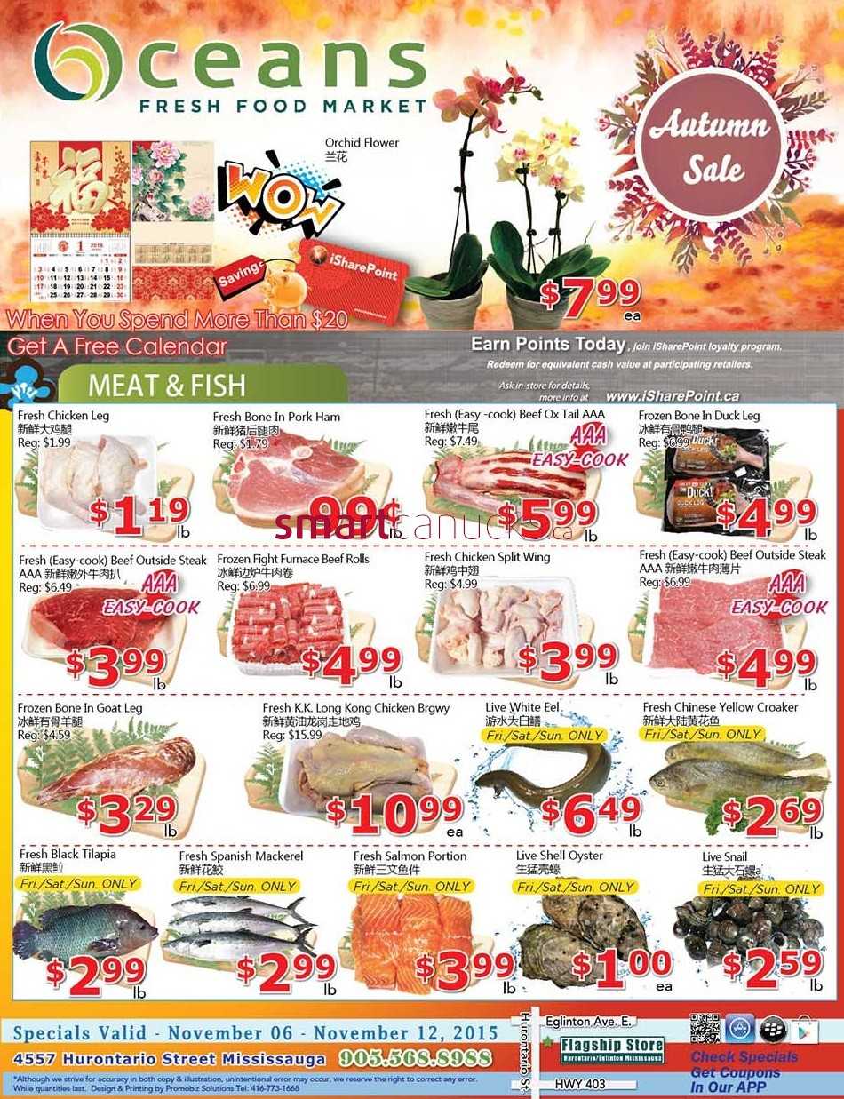 Oceans Fresh Food Market (Mississauga) Flyer November 6 to 12