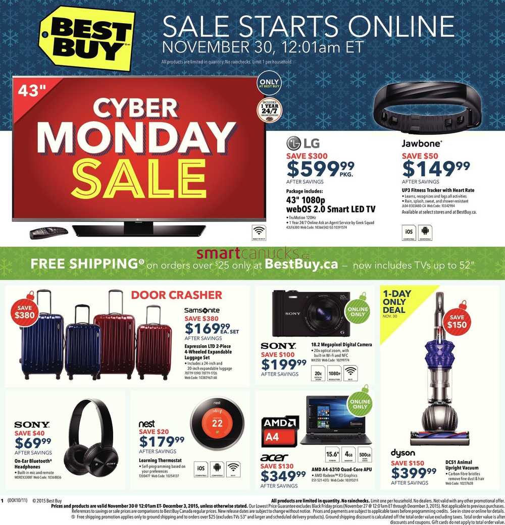 Best Buy Canada Cyber Monday Flyer Nov 30 Dec 3, 2015