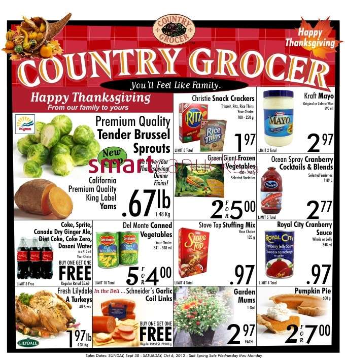 Country Grocer flyer Sep 30 to Oct 6