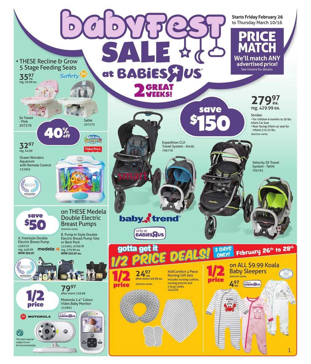 Babies R Us BabyFest Sale February 26 to March 10