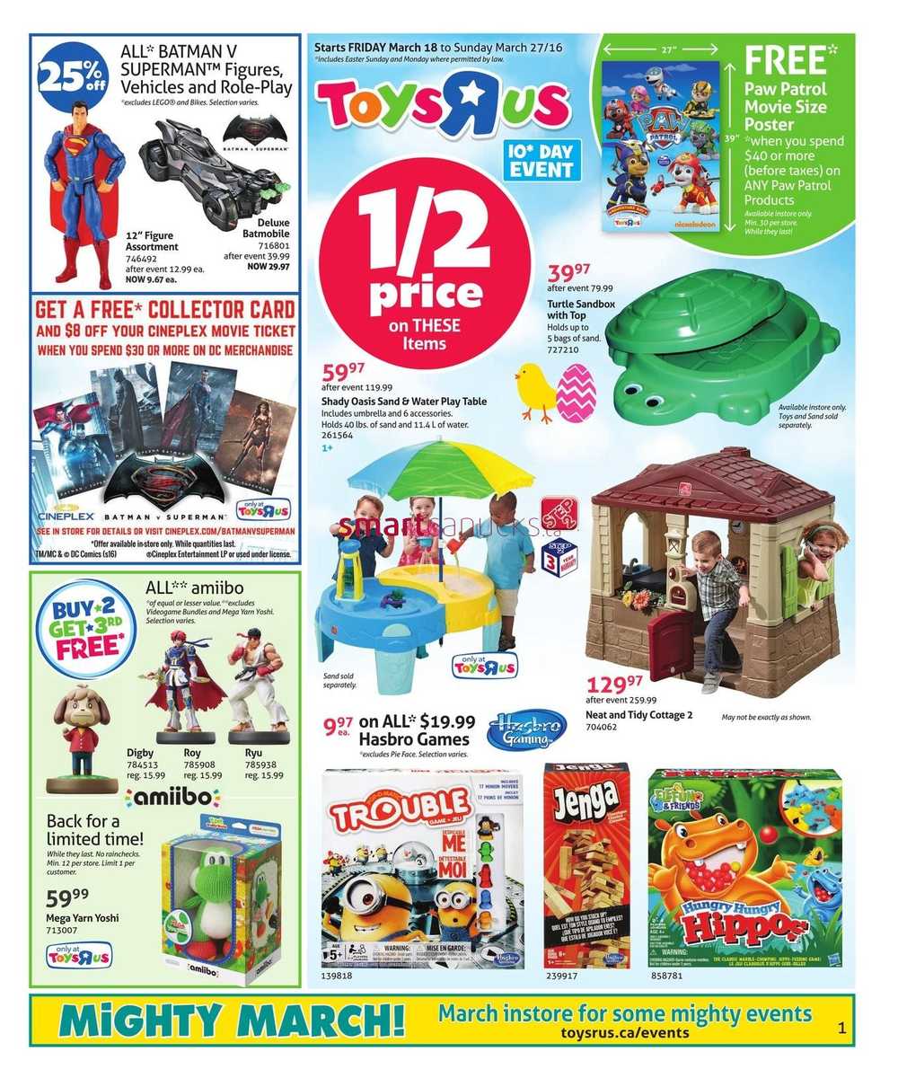 Toys R Us Flyer March 18 to 27
