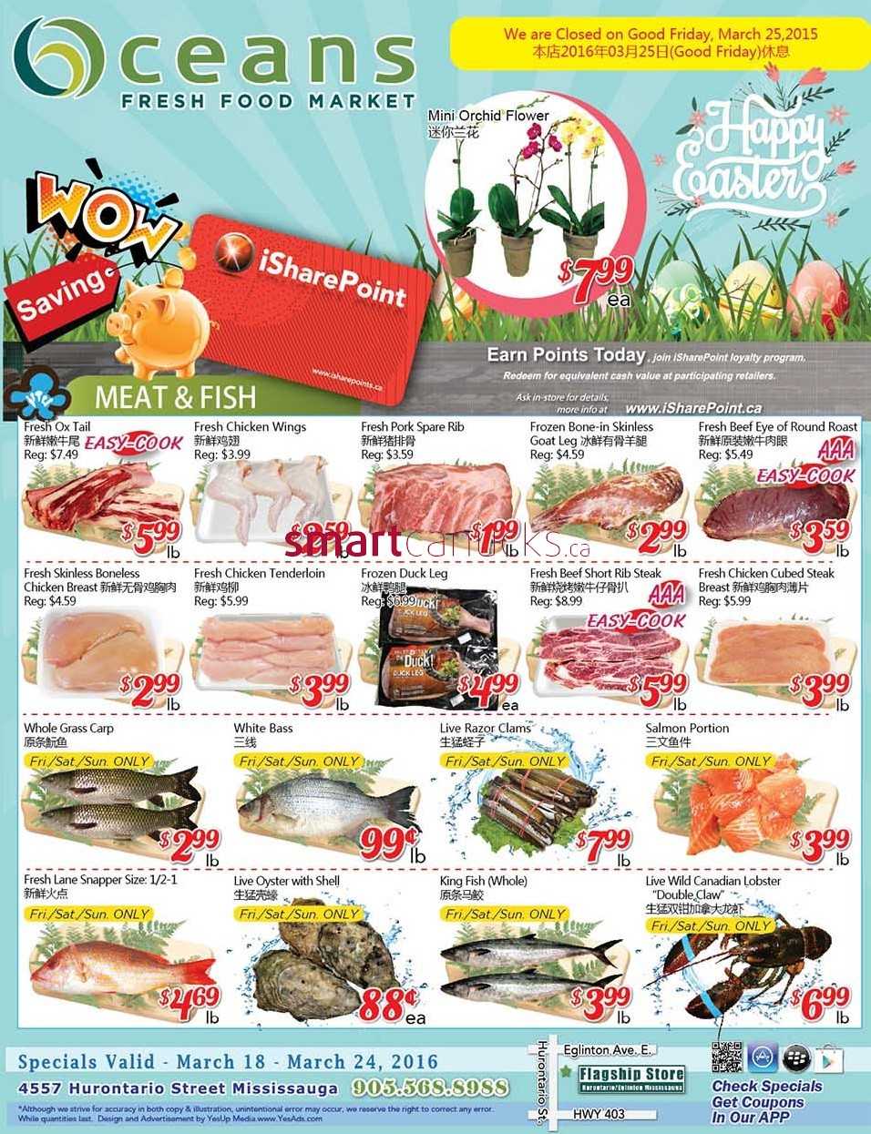 Oceans Fresh Food Market (Mississauga) Flyer March 18 to 24