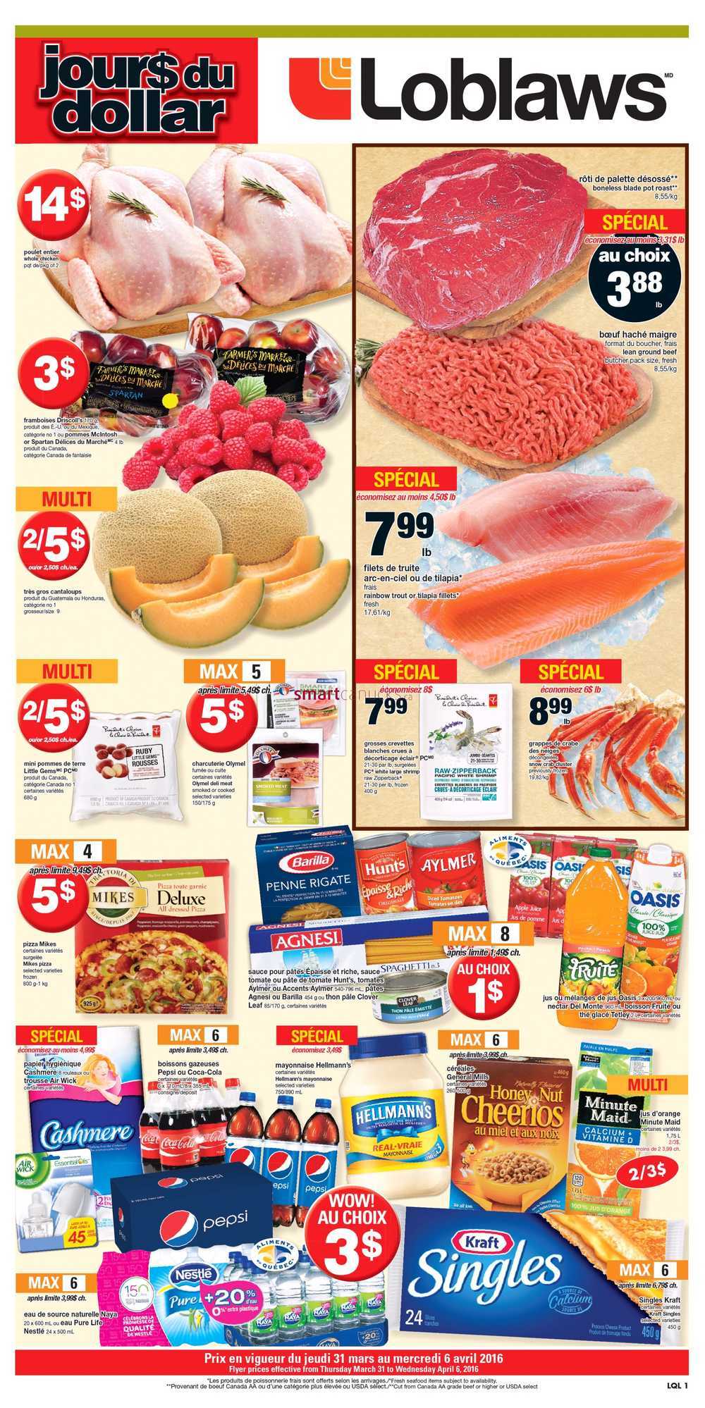 Loblaws QC Flyer March 31 To April 6