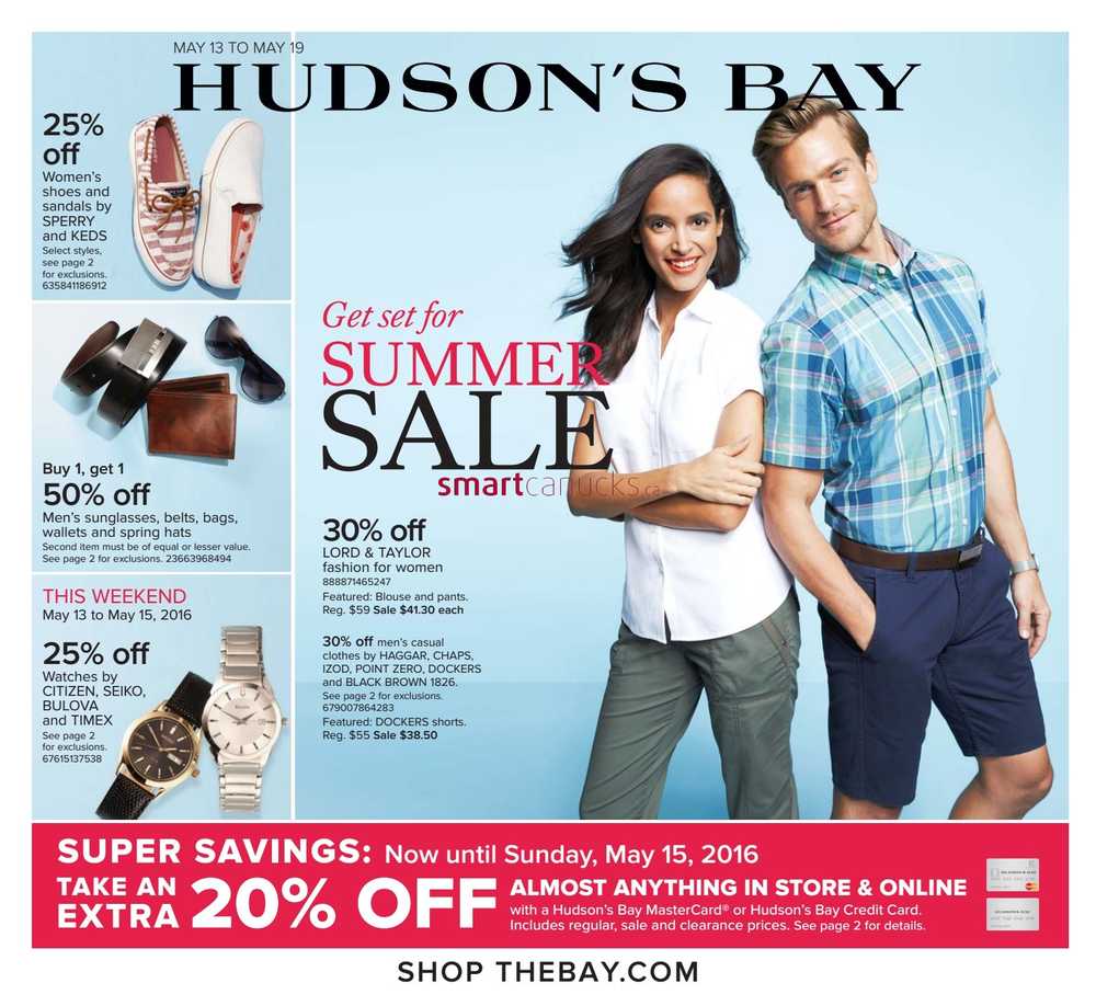 Hudson's Bay Flyer May 13 to 19