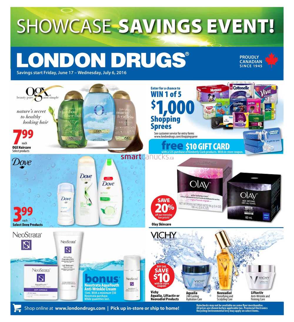 london drugs showcase savings event flyer june 17 to july 61