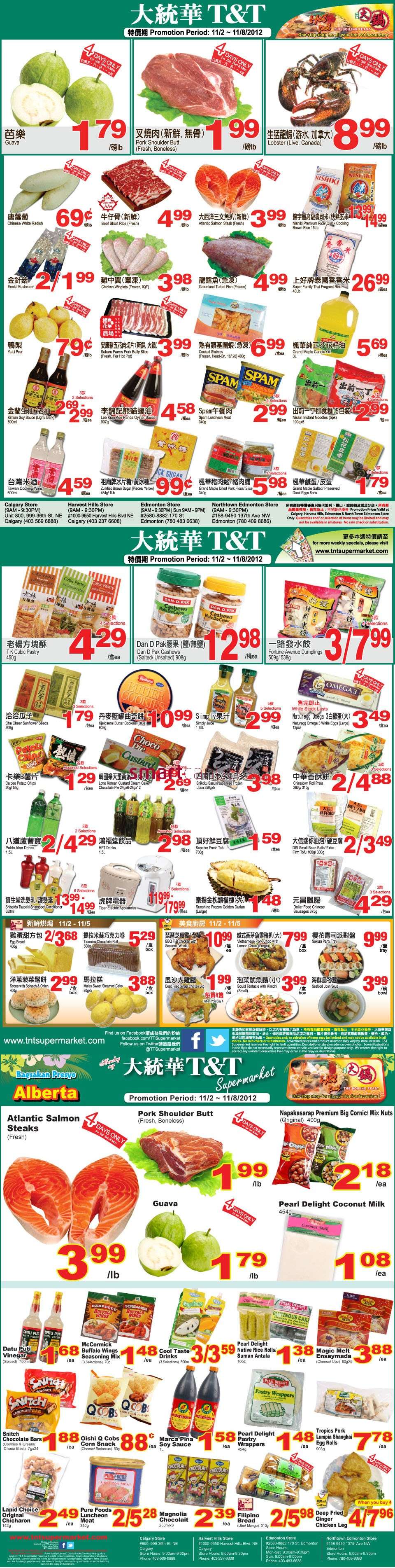 T&T Supermarket(Calgary) flyer Nov 2 to 8