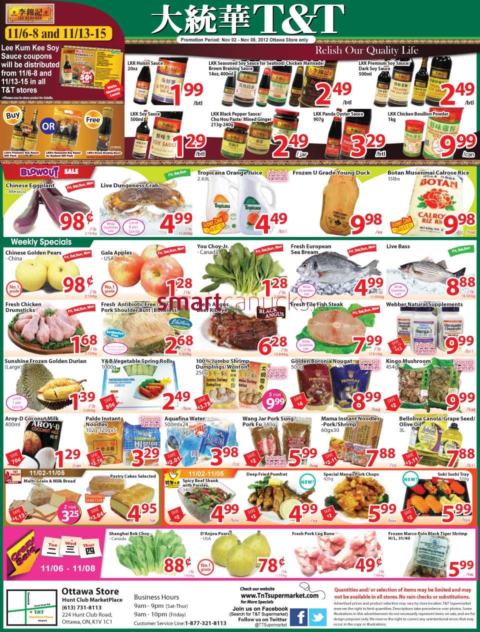 T&T Supermarket(Ottawa) flyer Nov 2 to 8