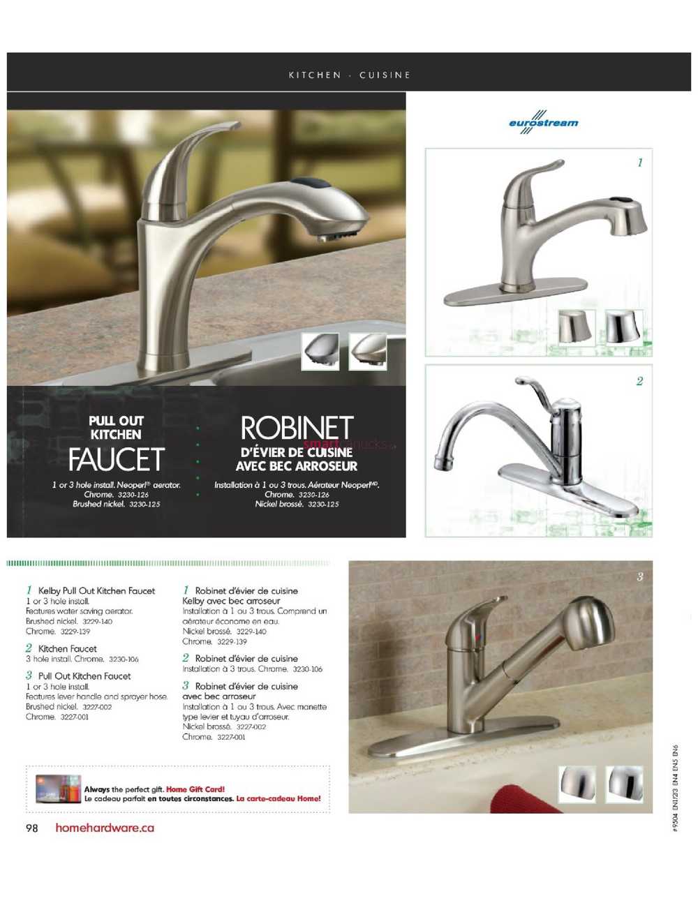Eurostream Pull Out Kitchen Faucet