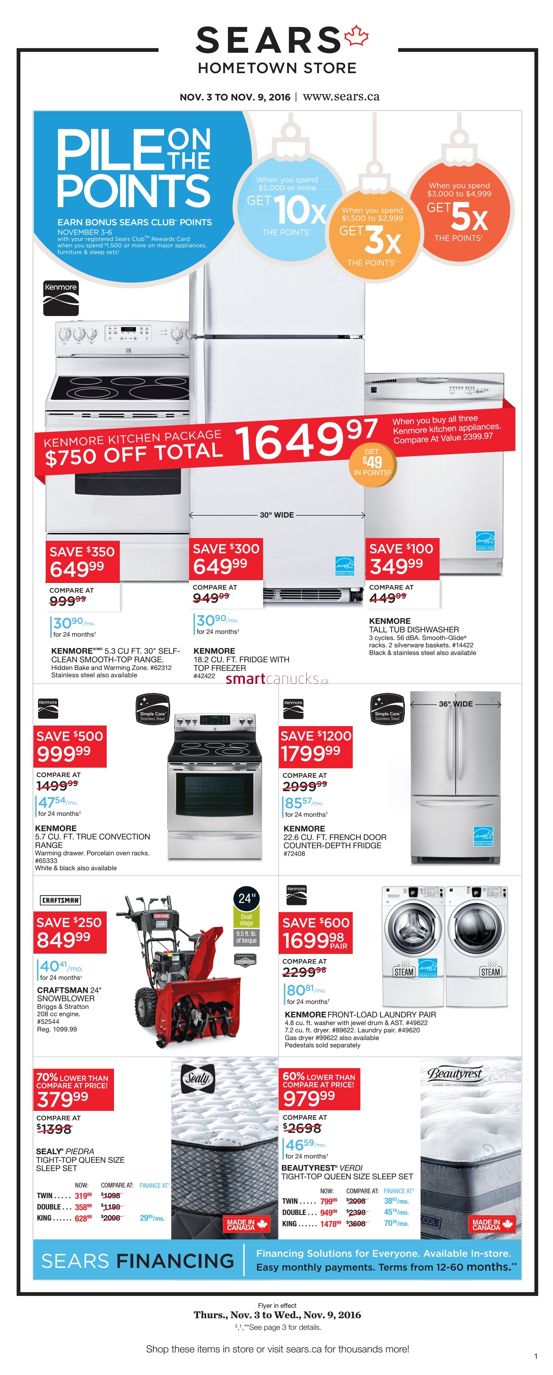 Sears Flyer November 3 to 9