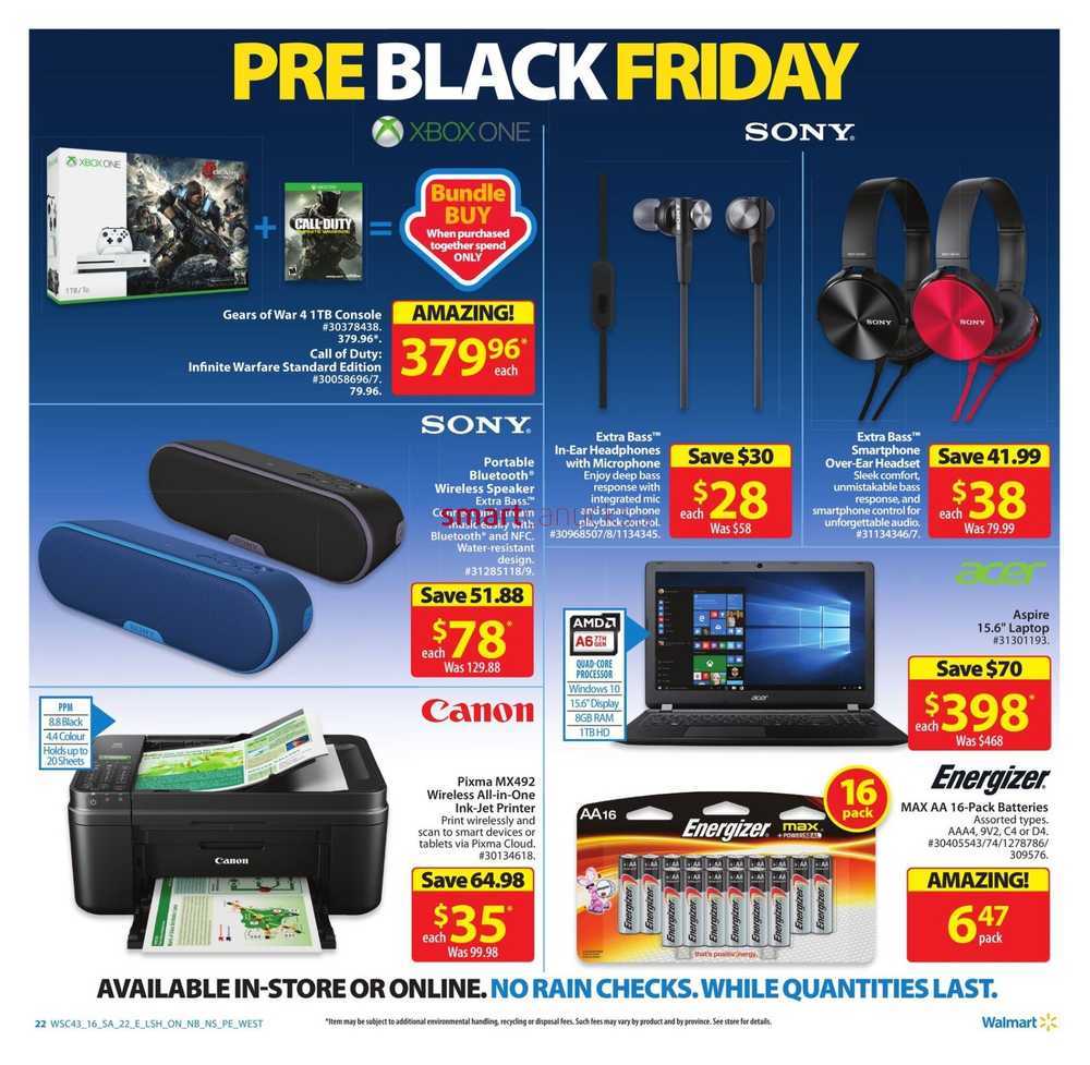 Walmart Canada PreBlack Friday Flyer November 17 to 23