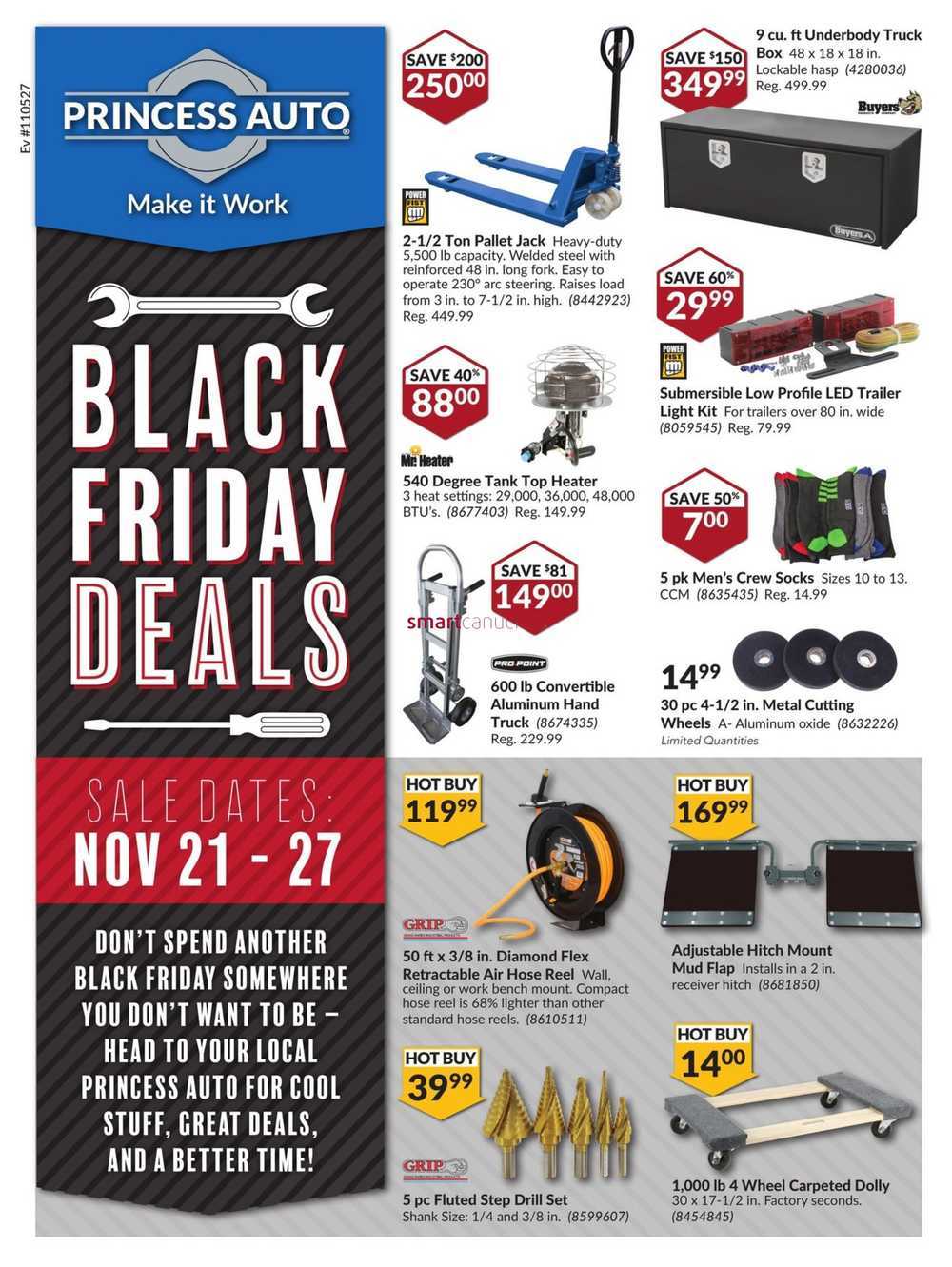 Princess Auto Black Friday Deals Flyer November 21 to 27