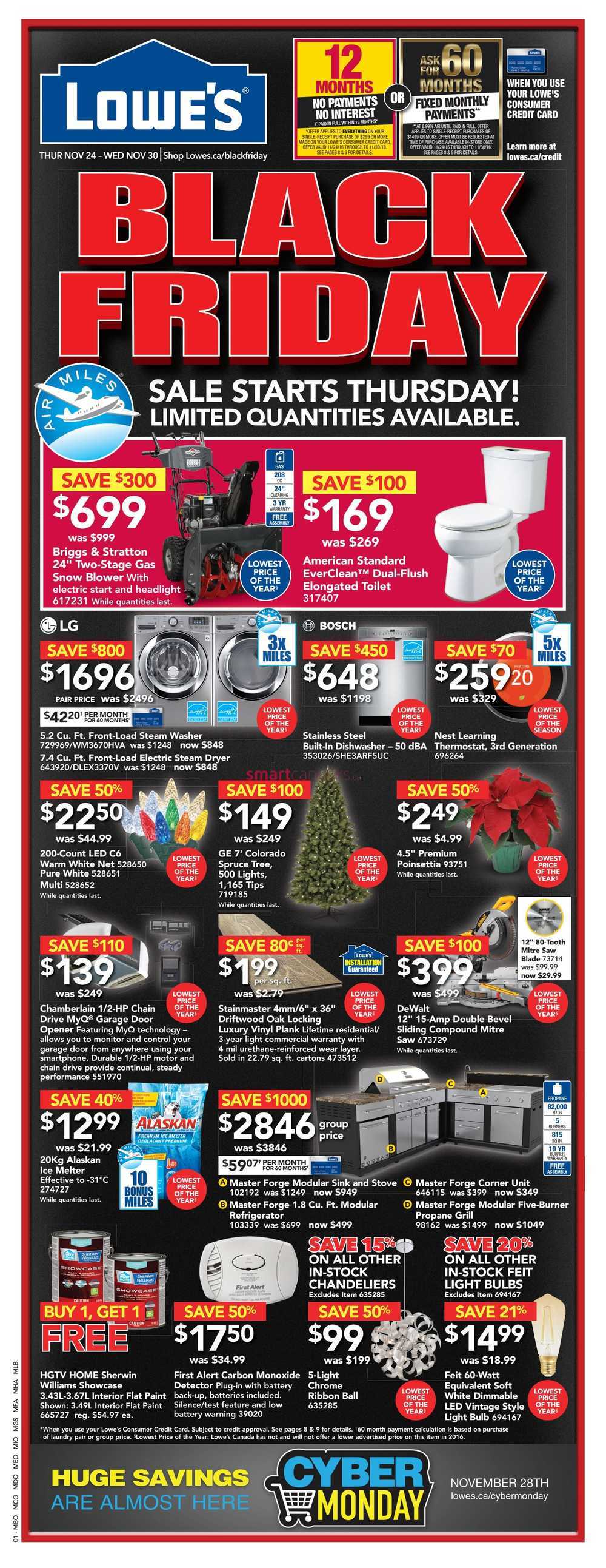 Lowe's Black Friday Flyer November 24 to 30