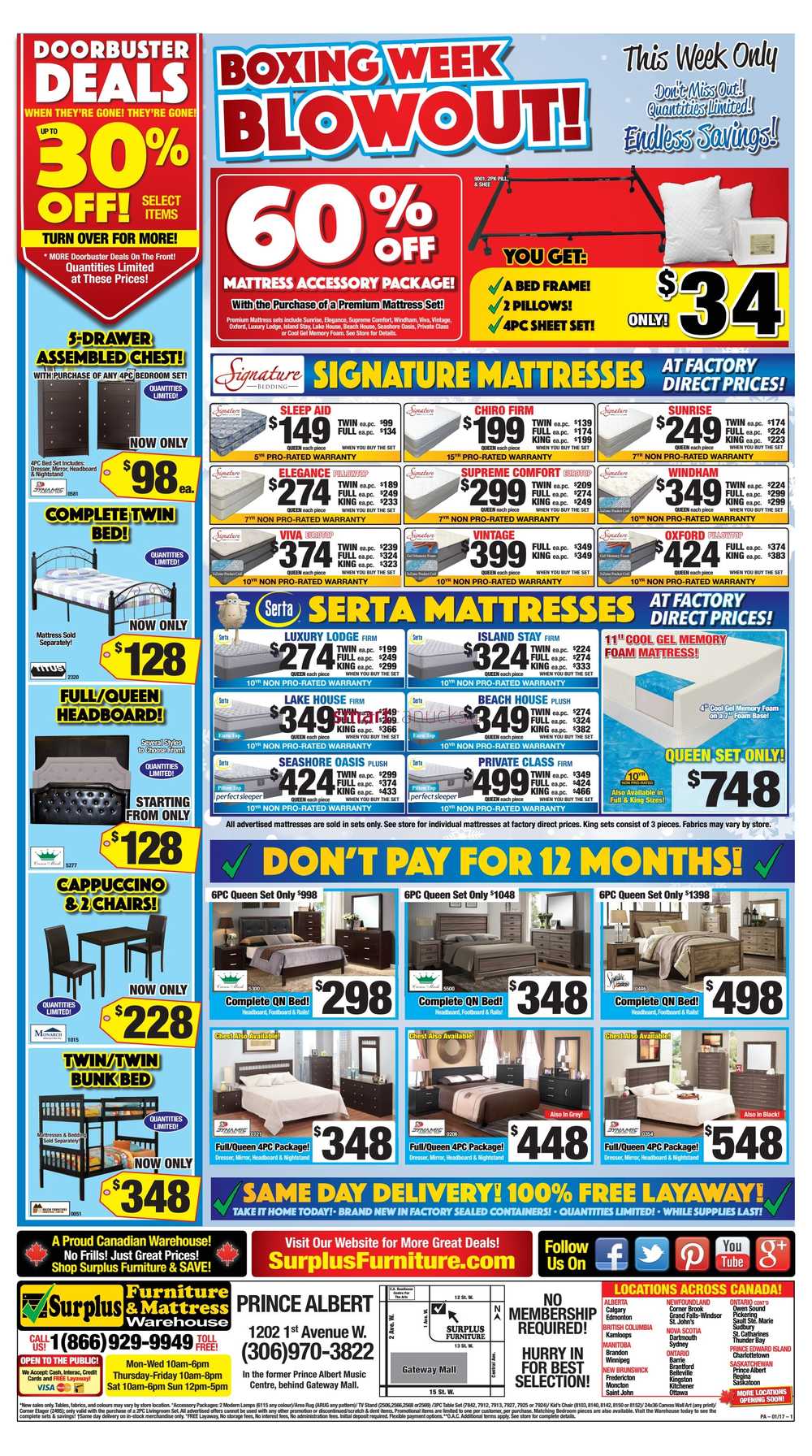 Surplus Furniture & Mattress Warehouse (Prince Albert) Boxing Week ...