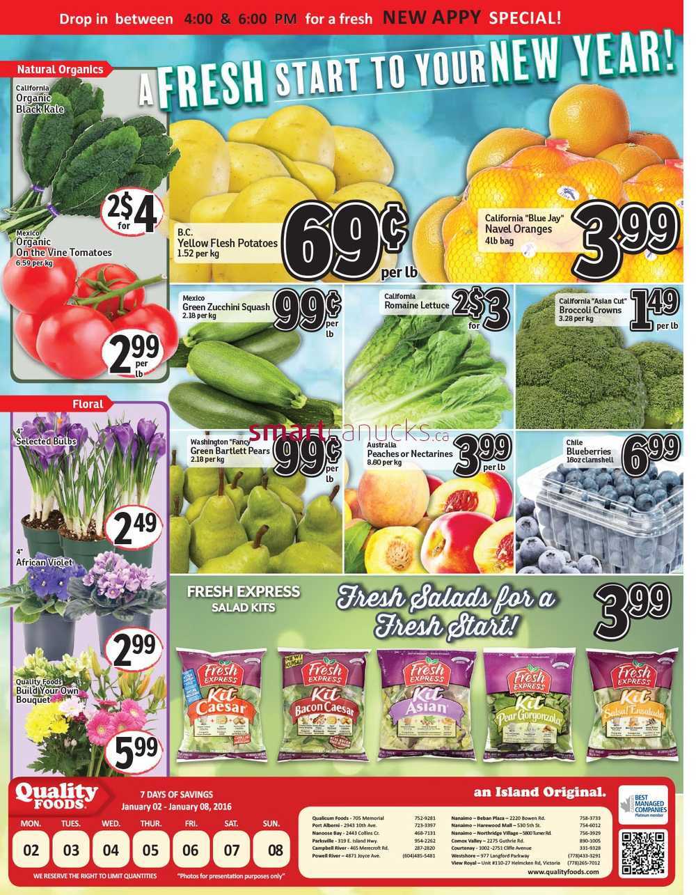 Quality Foods Flyer January 2 to 8