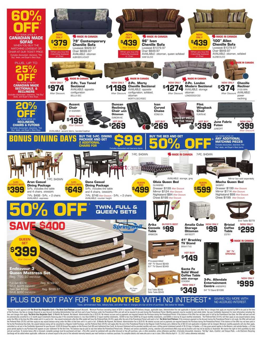 United Furniture Warehouse Flyer April 4 to 13