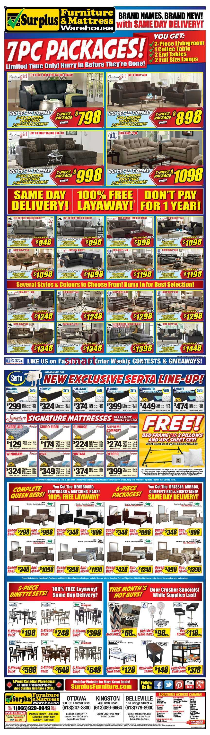 Surplus Furniture Mattress Warehouse Belleville Flyer June 6 To 26