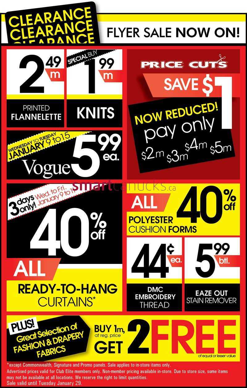 fabricville flyer jan 7 to 29 flyers tickets jan 7