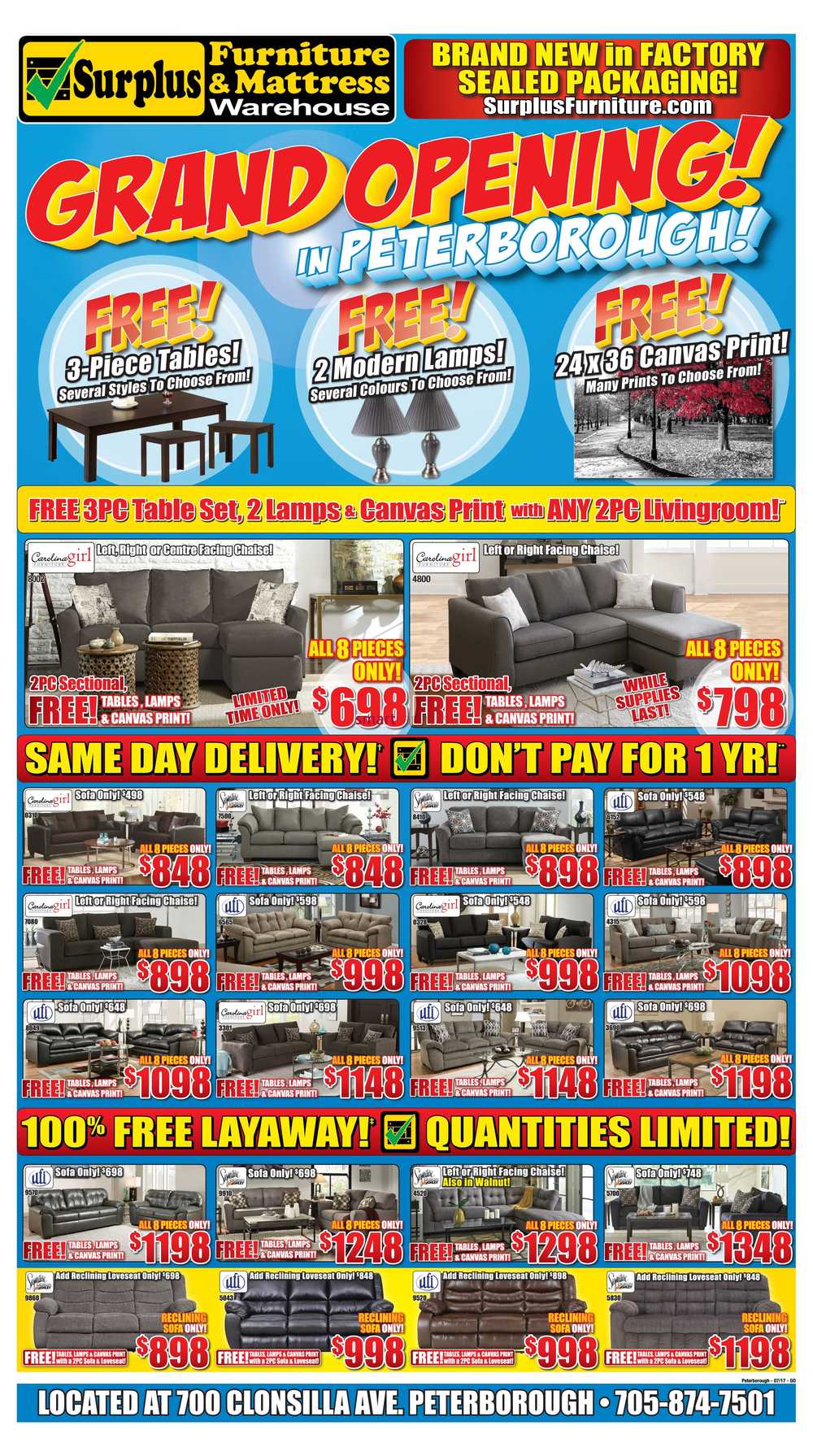 Surplus Furniture & Mattress Warehouse (Peterborough) Grand Opening ...