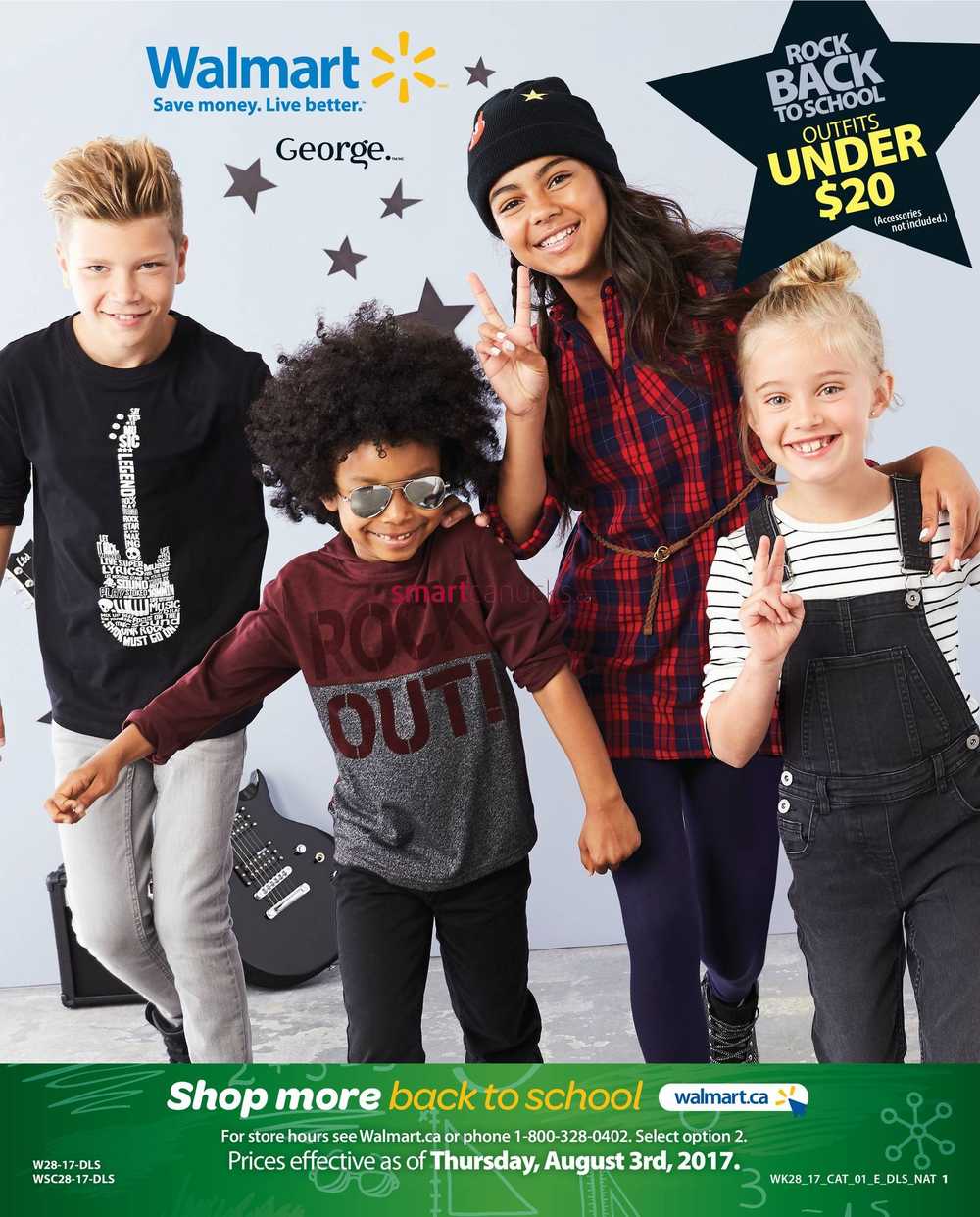 Walmart Rock Back to School Outfits Flyer August 3 to 9