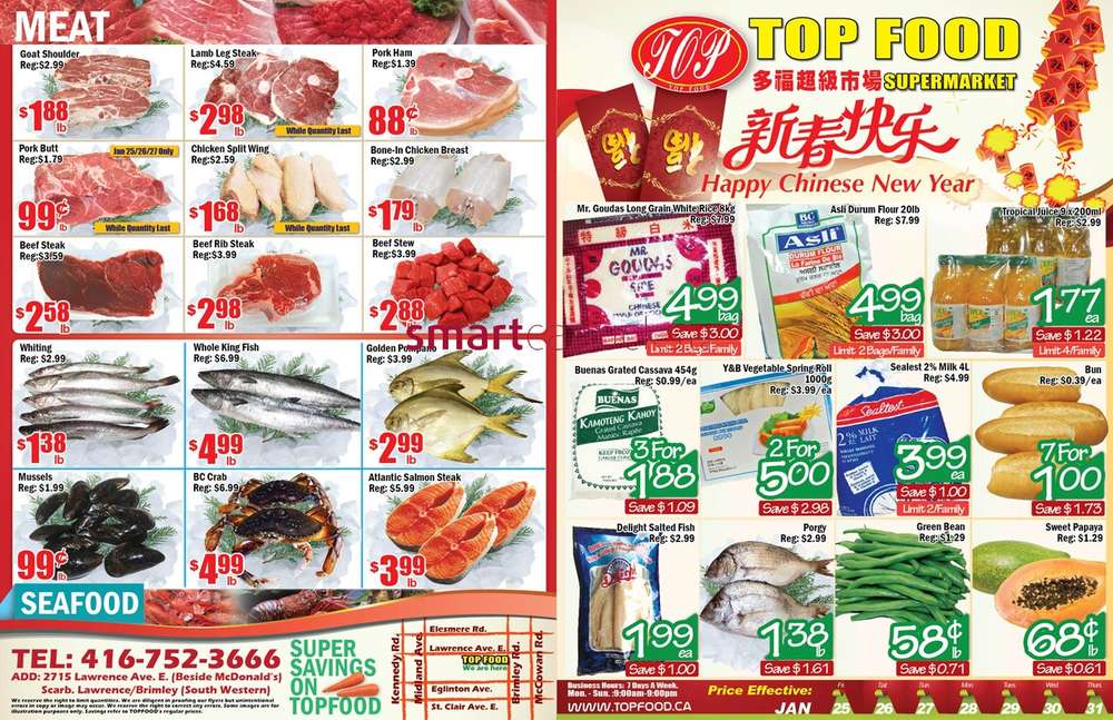 Top Food Supermarket(Scarborough) flyer Jan 25 to 31