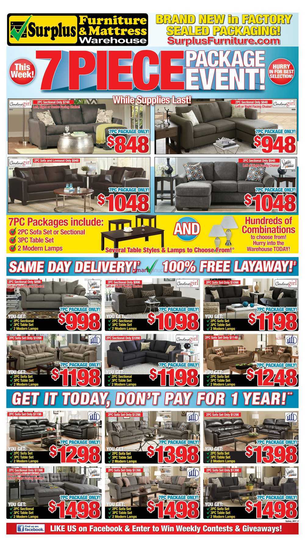 Surplus Furniture & Mattress Warehouse (Sydney) Flyer September 5 to