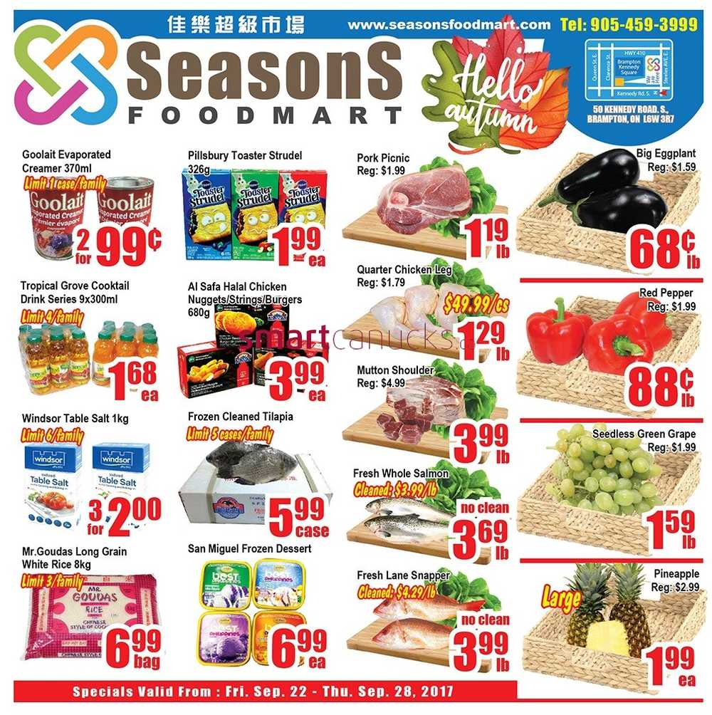 Seasons Food Mart (Brampton) Flyer September 22 to 28