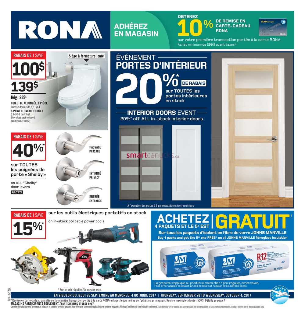 Rona Qc Flyer September 28 To October 4