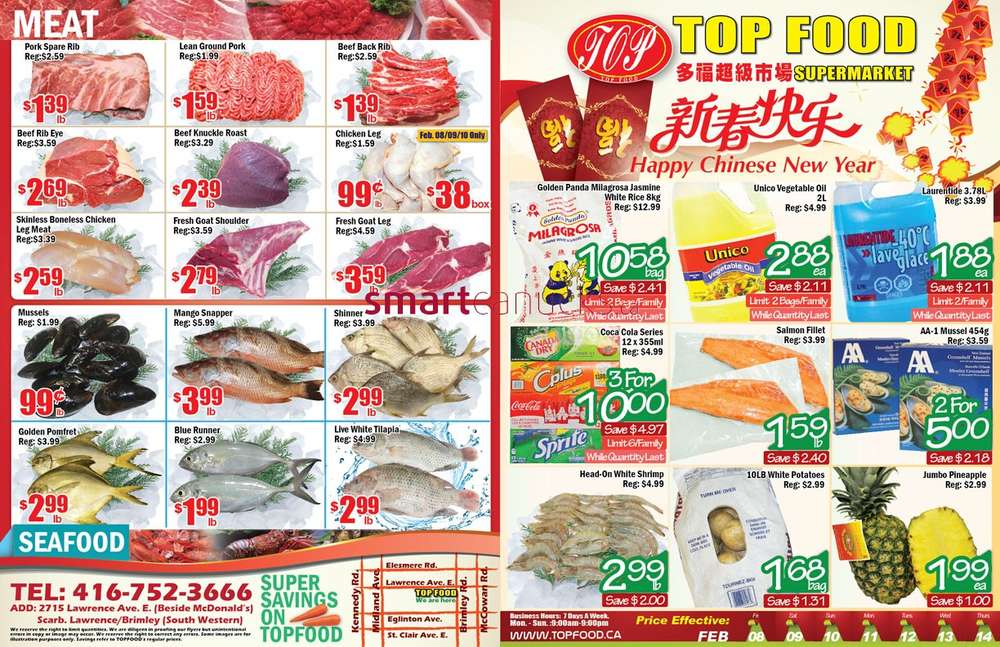 Top Food Supermarket(Scarborough) flyer Feb 8 to 14
