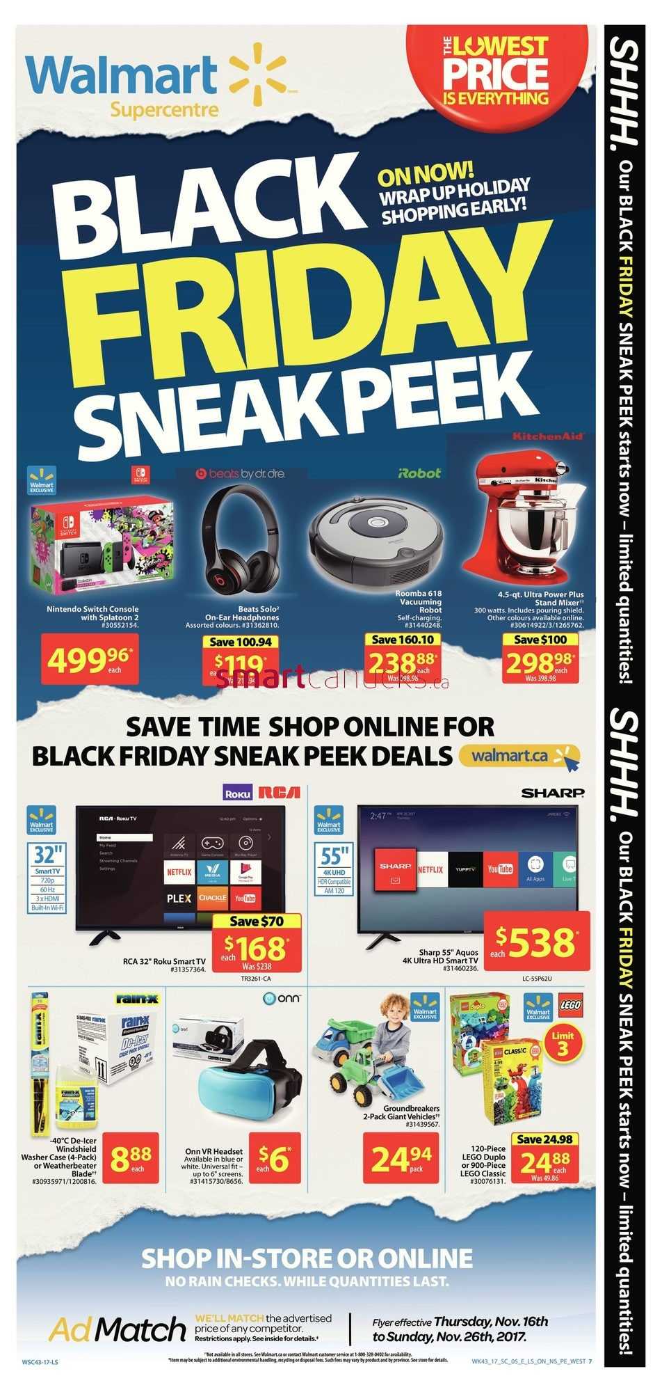 Walmart Canada Black Friday Flyer Deals 2017 Sneak Peek Leaked