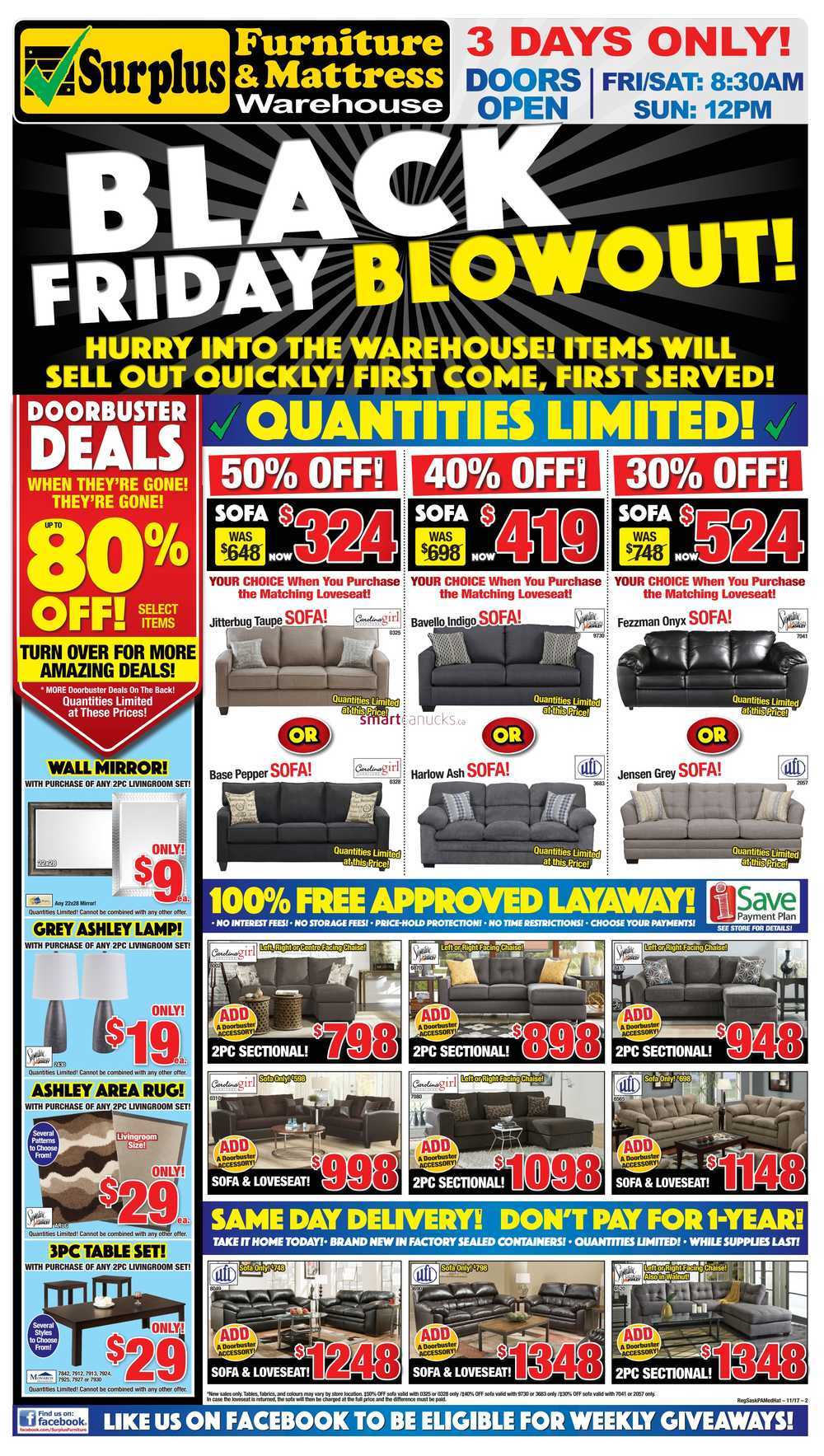 Surplus Furniture Mattress Warehouse Saskatoon Black Friday