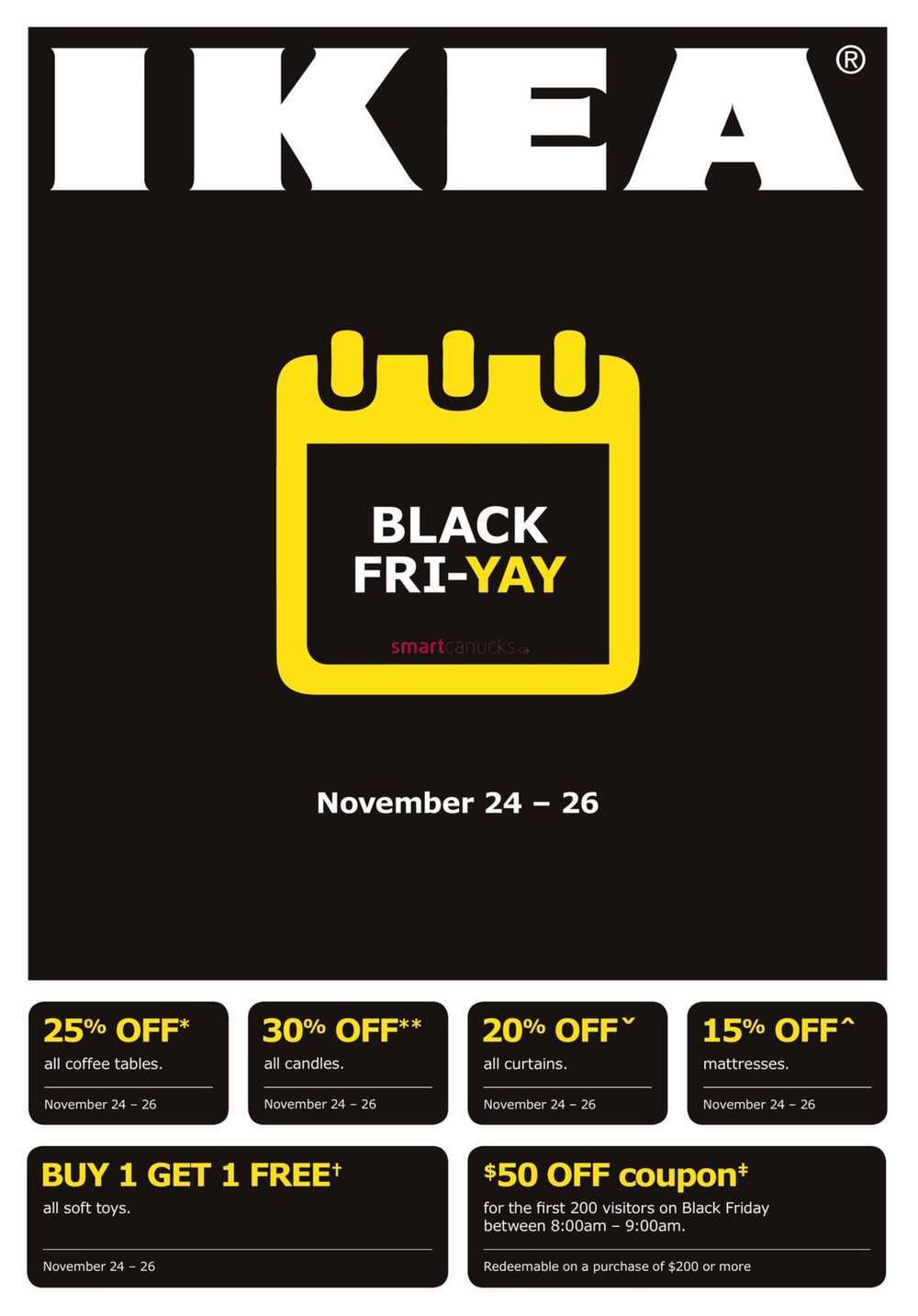 Pogo stick sprong klok Begraafplaats Ikea Black Friday Flyer November 24 to 26, 2017